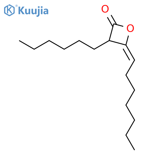2-Oxetanone, 4-heptylidene-3-hexyl- structure