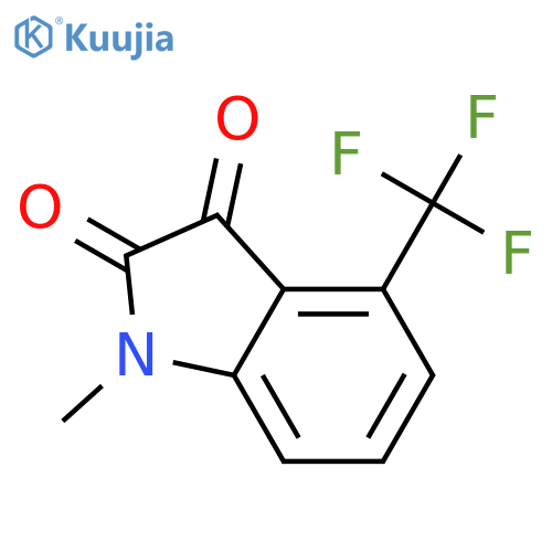 1H-Indole-2,3-dione, 1-methyl-4-(trifluoromethyl)- structure