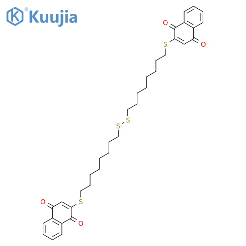 1,4-NAPHTHALENEDIONE, 2,2'-[DITHIOBIS(8,1-OCTANEDIYLTHIO)]BIS- structure