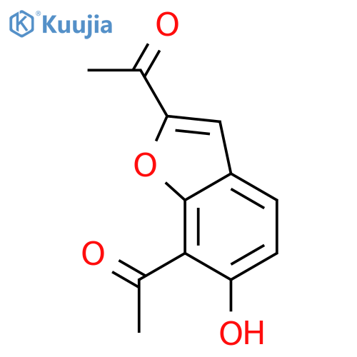 1,1'-(6-Hydroxy-2,7-benzofurandiyl)bisethanone structure