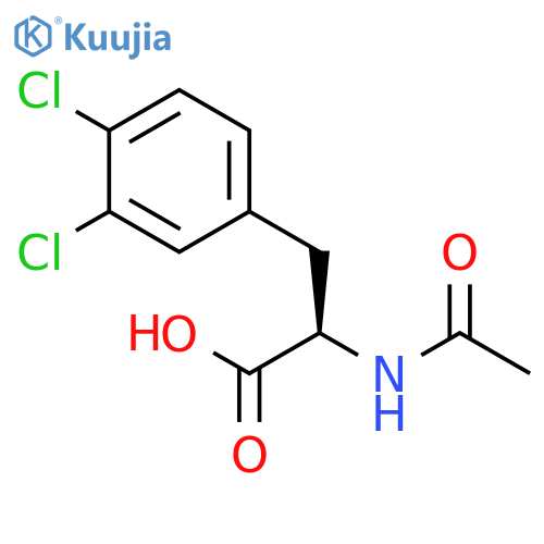 D-Phenylalanine, N-acetyl-3,4-dichloro- structure