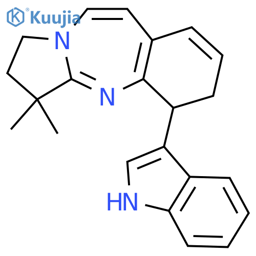 5-(1H-Indol-3-yl)-3,3-dimethyl-2,3,5,6-tetrahydro-1H-pyrrolo[2,1-b][1,3]benzodiazepine structure
