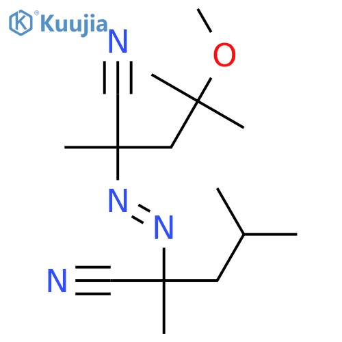 2-[(E)-(2-cyano-4-methylpentan-2-yl)diazenyl]-4-methoxy-2,4-dimethylpentanenitrile structure