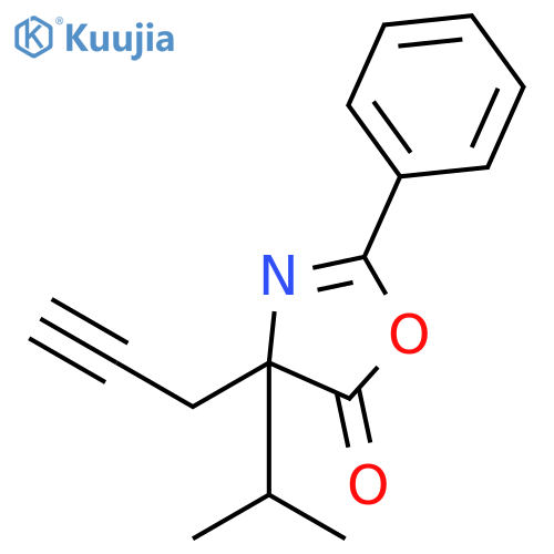 5(4H)-Oxazolone, 4-(1-methylethyl)-2-phenyl-4-(2-propynyl)- structure