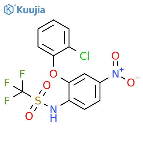 Methanesulfonamide,N-[2-(2-chlorophenoxy)-4-nitrophenyl]-1,1,1-trifluoro- structure