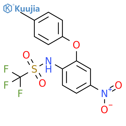 Methanesulfonamide,1,1,1-trifluoro-N-[2-(4-methylphenoxy)-4-nitrophenyl]- structure
