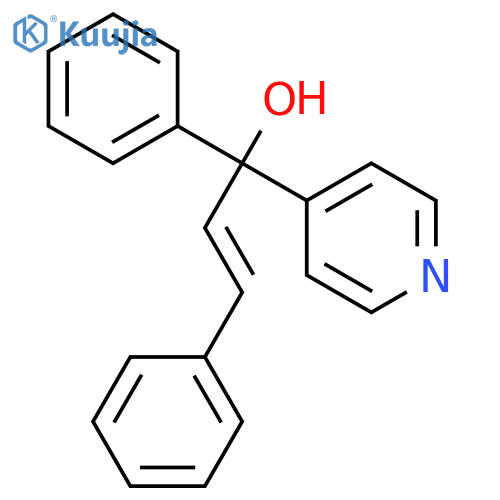 (2Z)-1,3-diphenyl-1-pyridin-4-ylprop-2-en-1-ol structure