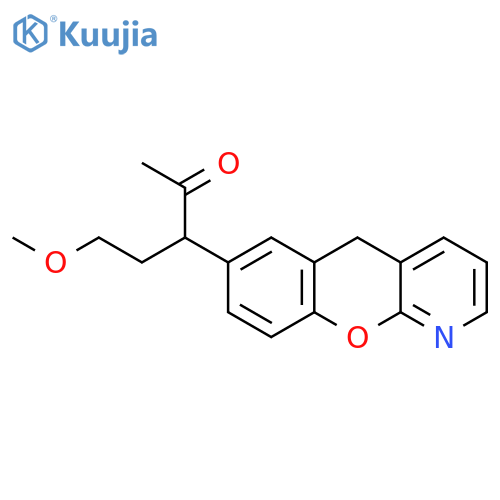 2-Pentanone, 3-(5H-[1]benzopyrano[2,3-b]pyridin-7-yl)-5-methoxy- structure