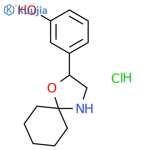 Phenol, 3-(1-oxa-4-azaspiro[4.5]dec-2-yl)-, hydrochloride structure