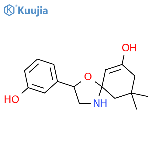 1-Oxa-4-azaspiro[4.5]dec-6-en-7-ol, 2-(3-hydroxyphenyl)-9,9-dimethyl- structure