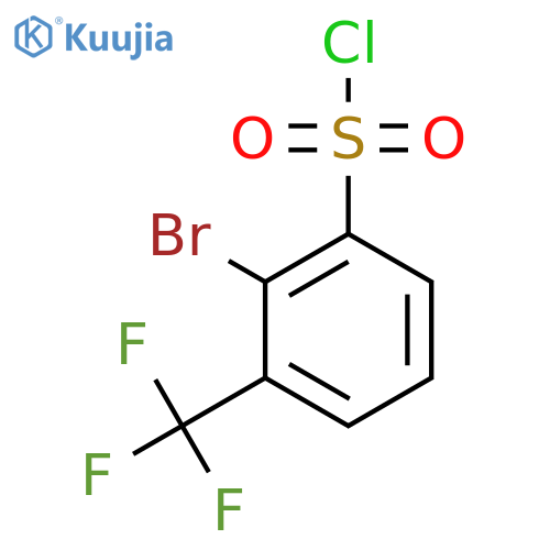 2-bromo-3-(trifluoromethyl)benzene-1-sulfonyl chloride structure