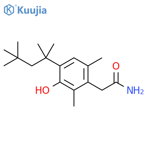 Benzeneacetamide,3-hydroxy-2,6-dimethyl-4-(1,1,3,3-tetramethylbutyl)- structure
