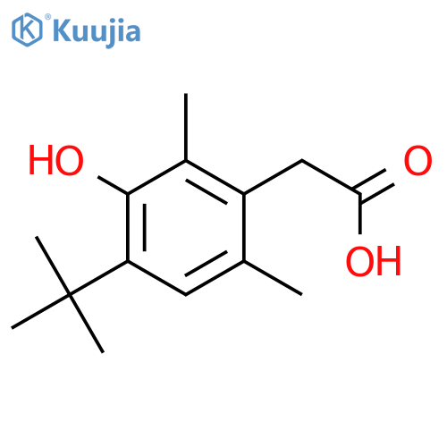4-tert-Butyl-2,6-dimethyl-3-hydroxyphenylacetic Acid structure