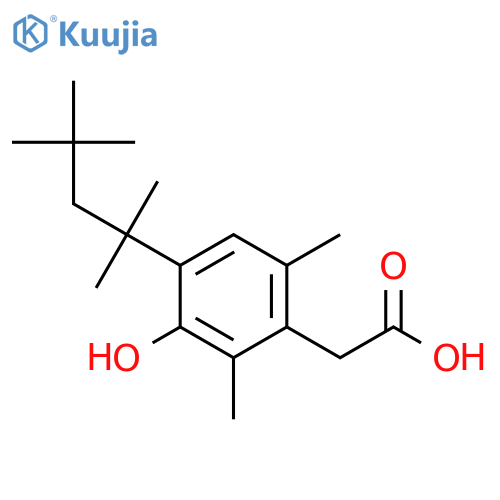 Benzeneacetic acid,3-hydroxy-2,6-dimethyl-4-(1,1,3,3-tetramethylbutyl)- structure