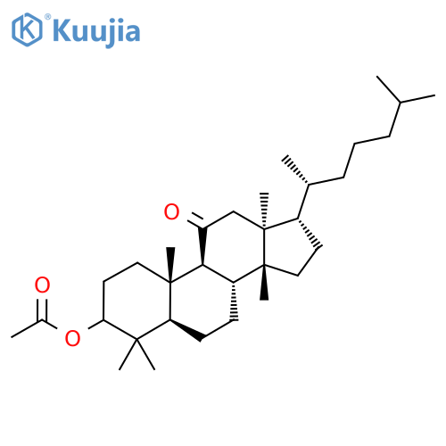 Lanostan-11-one, 3-(acetyloxy)-, (13alpha,14beta,17alpha)- structure
