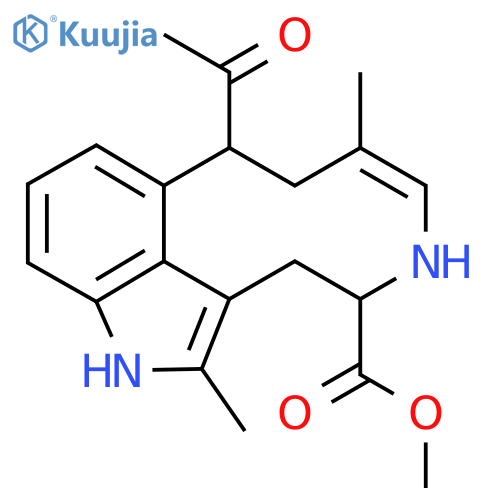 Methyl (4Z)-2-acetyl-4,10-dimethyl-6,11-diazatricyclo[7.6.1.012,16]hexadeca-1(16),4,9,12,14-pentaene-7-carboxylate structure
