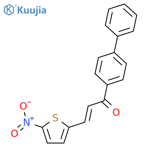(2E)-1-{1,1'-biphenyl-4-yl}-3-(5-nitrothiophen-2-yl)prop-2-en-1-one structure
