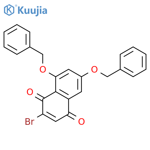 1,4-Naphthalenedione, 2-bromo-6,8-bis(phenylmethoxy)- structure