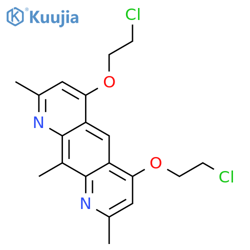 Pyrido[3,2-g]quinoline, 4,6-bis(2-chloroethoxy)-2,8,10-trimethyl- structure