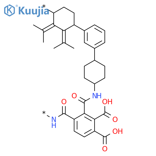 POLY[IMINOCARBONYL(DICARBOXYPHENYLENE)CARBONYLIMINO-1,4-CYCLOHEXANEDIYL(1-METHYLETHYLIDENE)-1,3-PHENYLENE(1-METHYLETHYLIDENE)-1,4-CYCLOHEXANEDIYL] structure