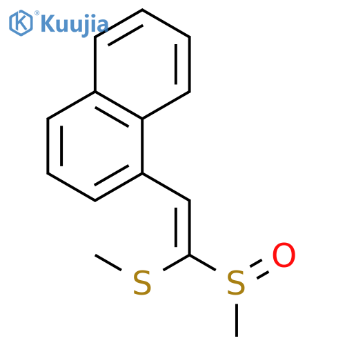 Naphthalene, 1-[2-(methylsulfinyl)-2-(methylthio)ethenyl]- structure