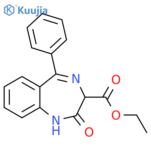 1H-1,4-Benzodiazepine-3-carboxylic acid, 2,3-dihydro-2-oxo-5-phenyl-,ethyl ester structure