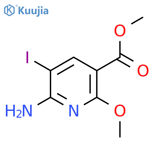 3-Pyridinecarboxylic acid, 6-amino-5-iodo-2-methoxy-, methyl ester structure