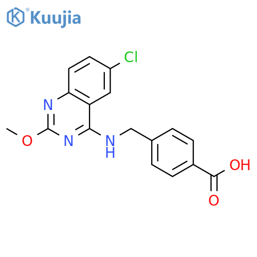 BENZOIC ACID, 4-[[(6-CHLORO-2-METHOXY-4-QUINAZOLINYL)AMINO]METHYL]- structure