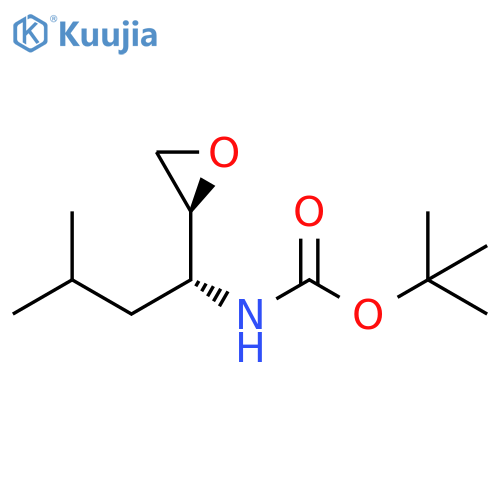 Carbamic acid, [(1R)-3-methyl-1-(2S)-oxiranylbutyl]-, 1,1-dimethylethylester structure