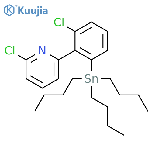 Pyridine, 2-chloro-6-[2-chloro-6-(tributylstannyl)phenyl]- structure