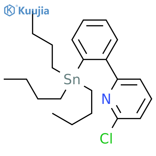 Pyridine, 2-chloro-6-[2-(tributylstannyl)phenyl]- structure