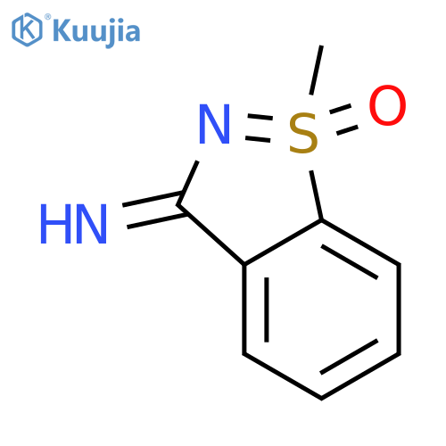 1,2-Benzisothiazol-3-imine,1-methyl-, 1-oxide, hydrochloride (1:1) structure
