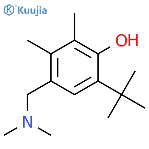 Phenol, 4-[(dimethylamino)methyl]-6-(1,1-dimethylethyl)-2,3-dimethyl- structure