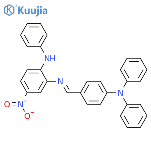 4-nitro-n-phenyl-2-[[4-(n-phenylanilino)phenyl]methylideneamino]aniline structure