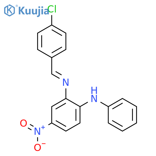 N~2~-[(E)-(4-chlorophenyl)methylidene]-4-nitro-N~1~-phenylbenzene-1,2-diamine structure