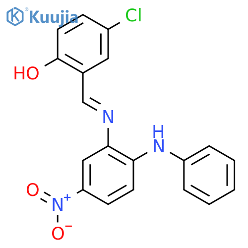 Phenol,4-chloro-2-[[[5-nitro-2-(phenylamino)phenyl]imino]methyl]- structure
