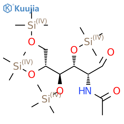 N-[(2R,3R,4R,5R)-1-Oxo-3,4,5,6-tetrakis(trimethylsilyloxy)hexan-2-yl]acetamide structure