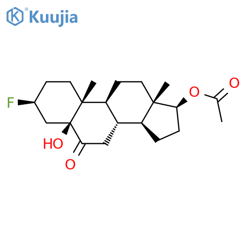 Androstan-6-one, 17-(acetyloxy)-3-fluoro-5-hydroxy-, (3beta,5beta,17beta)- structure