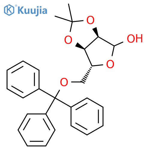 2,3-O-Isopropylidene-5-O-trityl-D-ribofuranose structure