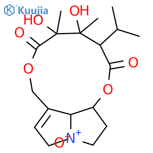 12,13-dihydroxy-19-methyl-4alpha-oxy-(13betaH,14betaH)-14,19-dihydro-crotalanane-11,15-dione structure
