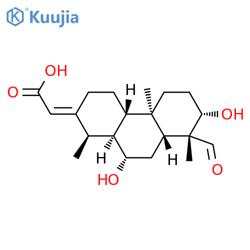 Acetic acid, [(1R,4aS,4bR,7S,8R,8aR,10S,10aS)-8-formyldodecahydro-7,10-dihydroxy-1,4b,8-trimethyl-2(1H)-phenanthrenylidene]-, (2E)- (9CI) structure