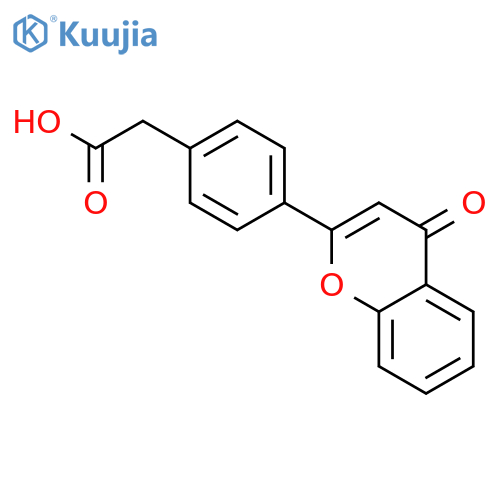 BENZENEACETIC ACID, 4-(4-OXO-4H-1-BENZOPYRAN-2-YL)- structure