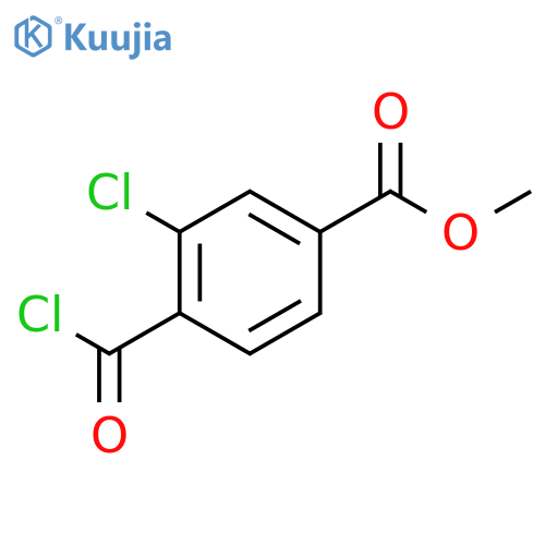 Benzoic acid, 3-chloro-4-(chlorocarbonyl)-, methyl ester structure