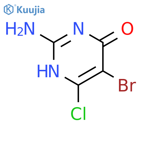 2-Amino-5-bromo-6-chloropyrimidin-4(1h)-one structure