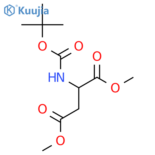 L-Aspartic acid, N-[(1,1-dimethylethoxy)carbonyl]-, dimethyl ester structure
