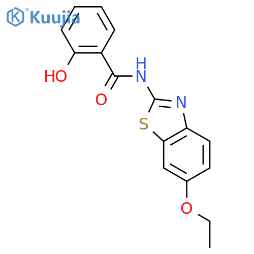 N-(6-ethoxy-1,3-benzothiazol-2-yl)-2-hydroxybenzamide structure