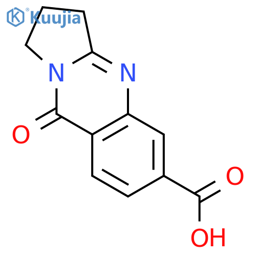 9-oxo-1H,2H,3H,9H-pyrrolo[2,1-b]quinazoline-6-carboxylic acid structure