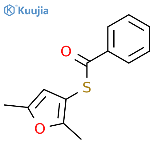 Benzenecarbothioic acid, S-(2,5-dimethyl-3-furanyl) ester structure