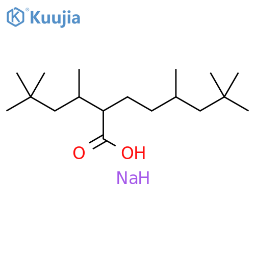 Octanoic acid, 5,7,7-trimethyl-2-(1,3,3-trimethylbutyl)-, sodium salt (1:1) structure