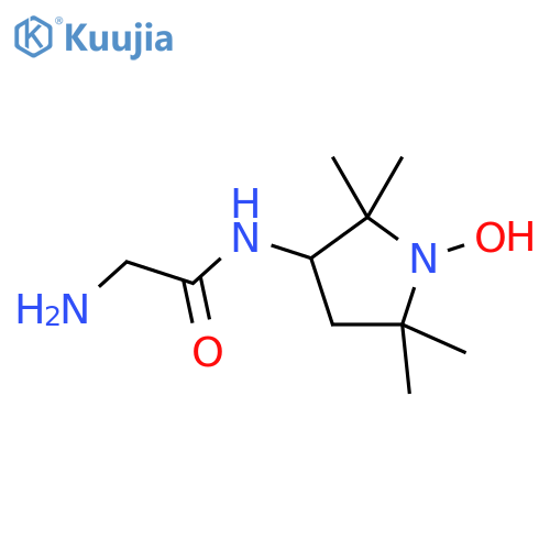 1-Pyrrolidinyloxy, 3-[(aminoacetyl)amino]-2,2,5,5-tetramethyl- structure